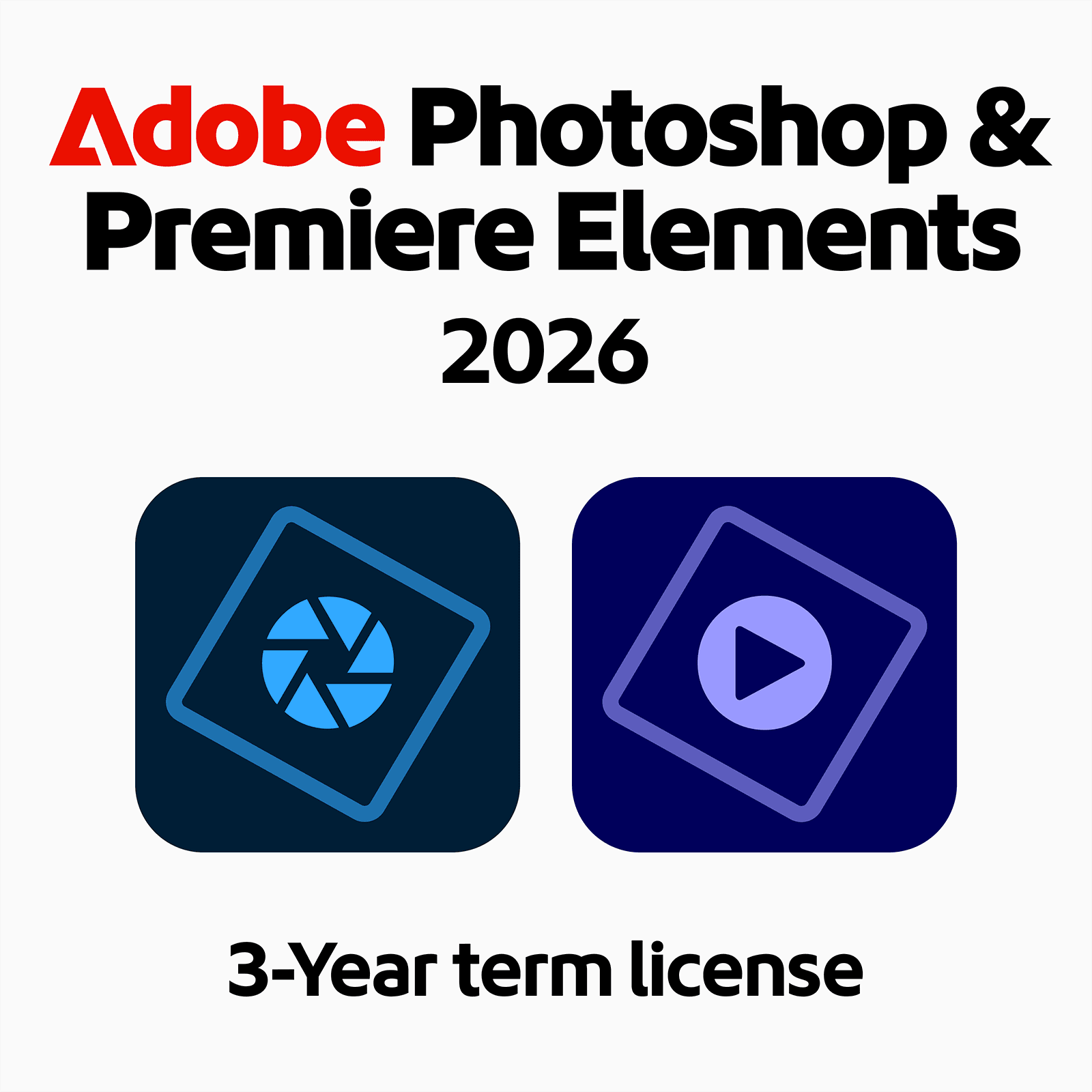 Adobe Photoshop & Premiere Elements 2026 – 3 წლიანი ლიცენზია
